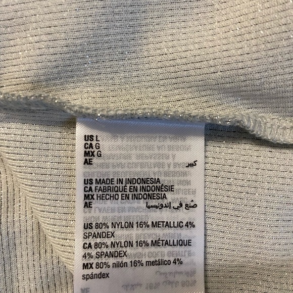 Alfani Cowl-neck Metallic 3/4 Sleeve Top - Picture 4 of 5